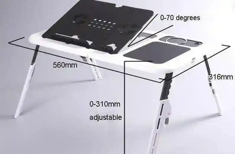Portable Laptop Table Desk, Adjustable Height E-Table