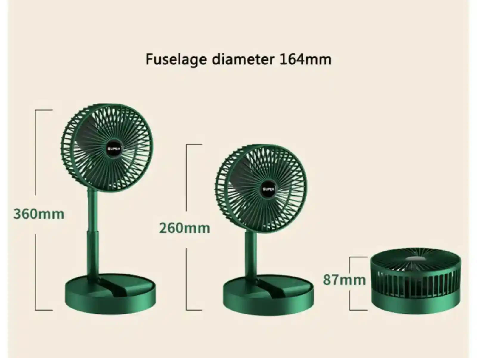 Folding Storage Net Red Fan